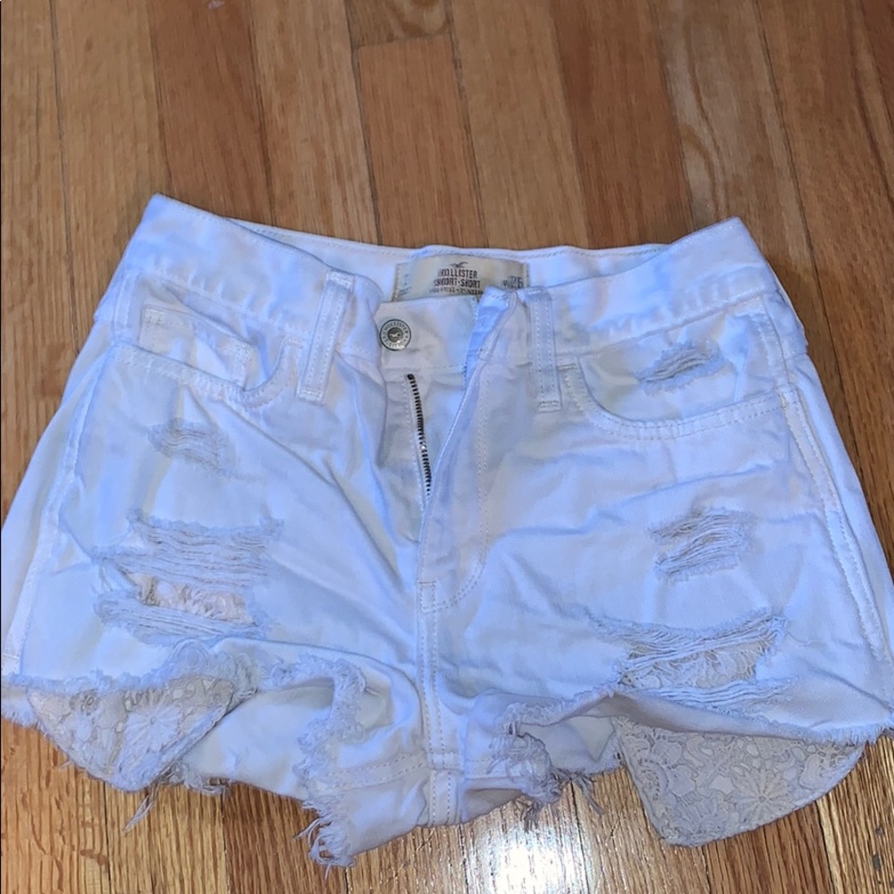 Hollister White Jean Shorts